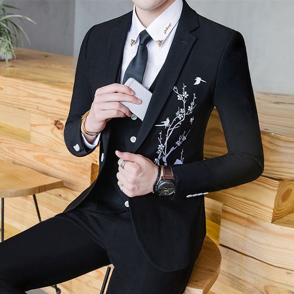 men's suits & blazers (jacket + jacket pants) male fashion slim korean casual social embroidery of three tuxedos party tuxedo s2w1, White;black
men's suits & blazers (jacket + jacket pants) male fashion slim korean casual social embroidery of three tuxedos party tuxedo s2w1, White;black