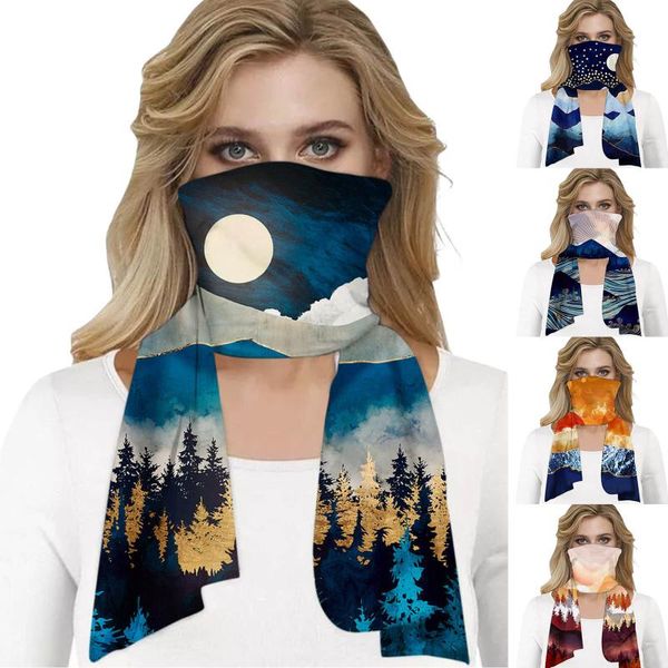 face cover scarves women landscape print multi-purpose soft wrap casual warm shawls cycling bandana shield, Blue;gray
face cover scarves women landscape print multi-purpose soft wrap casual warm shawls cycling bandana shield, Blue;gray