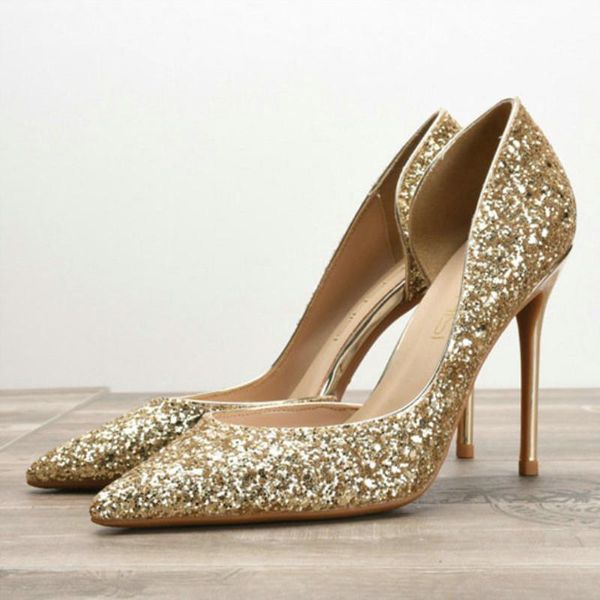 dress shoes luxury sequined high heel pumps colorful bling stiletto heels, Black
dress shoes luxury sequined high heel pumps colorful bling stiletto heels, Black