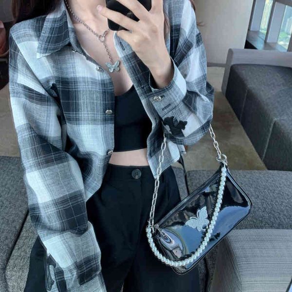 women's blouses & shirts camisa xadrez sobressalente de primavera, camisa feminina com gola turn-down e manga bufante, para escrit, White
women's blouses & shirts camisa xadrez sobressalente de primavera, camisa feminina com gola turn-down e manga bufante, para escrit, White