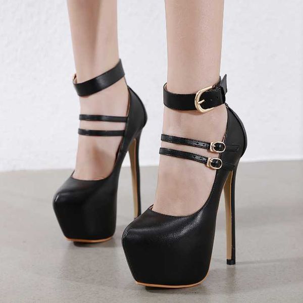 dress shoes women super high heels round toe platform ankle strap pumps nightclub, Black
dress shoes women super high heels round toe platform ankle strap pumps nightclub, Black