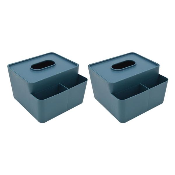 2pcs multifunction tissue boxes desknapkin box with holder for home office (dark blue) & napkins
2pcs multifunction tissue boxes desknapkin box with holder for home office (dark blue) & napkins