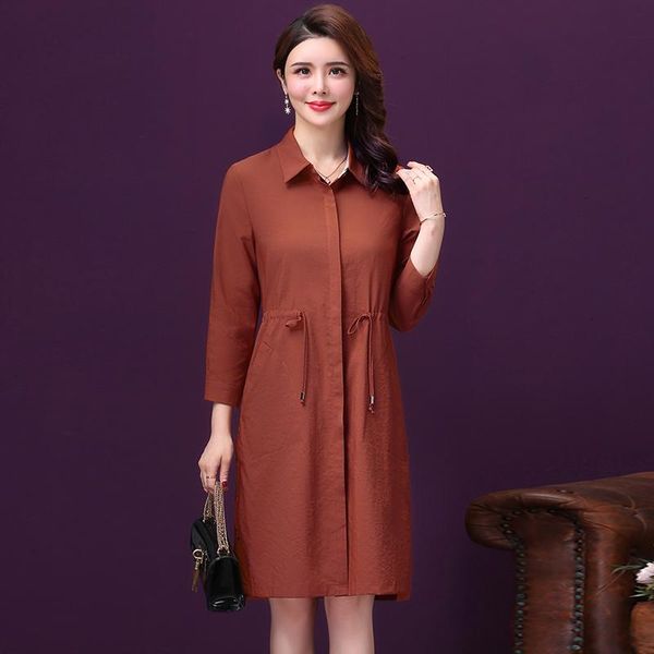 women's trench coats autumn fashion outerwear women long sleeve turn-down collar wind coat lady solid color belt lacing up, Tan;black
women's trench coats autumn fashion outerwear women long sleeve turn-down collar wind coat lady solid color belt lacing up, Tan;black