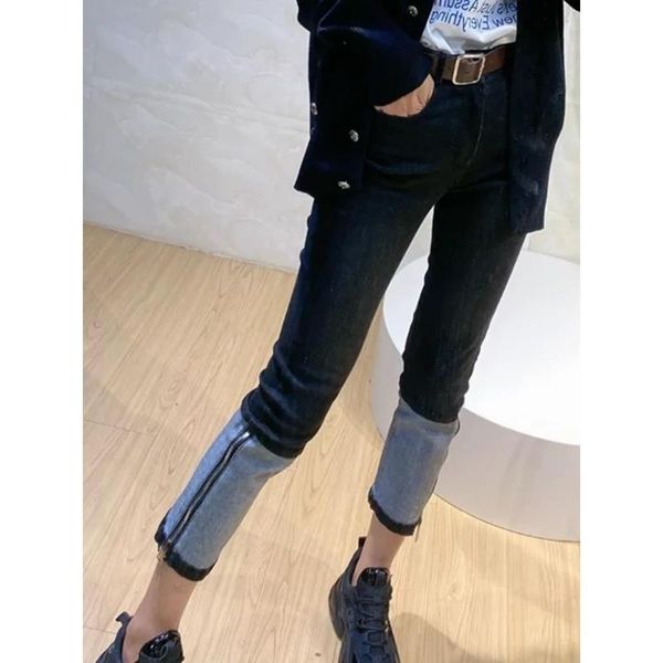 women's jeans woman pants color matching zipper straight-leg autumn winter high waist trousers pantalones vaqueros mujer, Blue
women's jeans woman pants color matching zipper straight-leg autumn winter high waist trousers pantalones vaqueros mujer, Blue