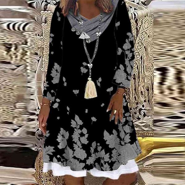 harajuku vintage printed loose women dress a line autumn elegant v neck button chic dresses ladies casual long sleeve, Black;gray
harajuku vintage printed loose women dress a line autumn elegant v neck button chic dresses ladies casual long sleeve, Black;gray