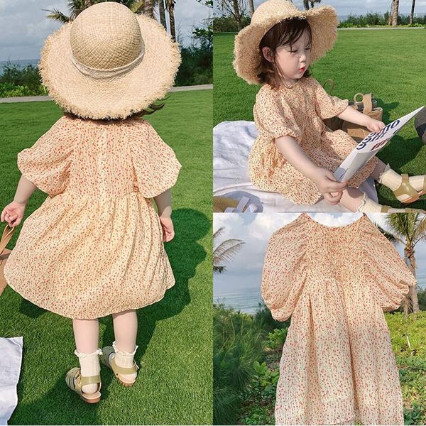 girl's dresses baby girls summer style casual 2021 korean fashion kids floral vestidos short sleeve children princess clothing for 3-7y, Red;yellow
girl's dresses baby girls summer style casual 2021 korean fashion kids floral vestidos short sleeve children princess clothing for 3-7y, Red;yellow