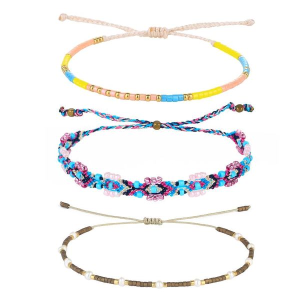 charm bracelets quanchi boho handmade braided rope bracelet adjustable shell pearl beaded friendship 3 pcs/set pulseras jewelry, Golden;silver
charm bracelets quanchi boho handmade braided rope bracelet adjustable shell pearl beaded friendship 3 pcs/set pulseras jewelry, Golden;silver