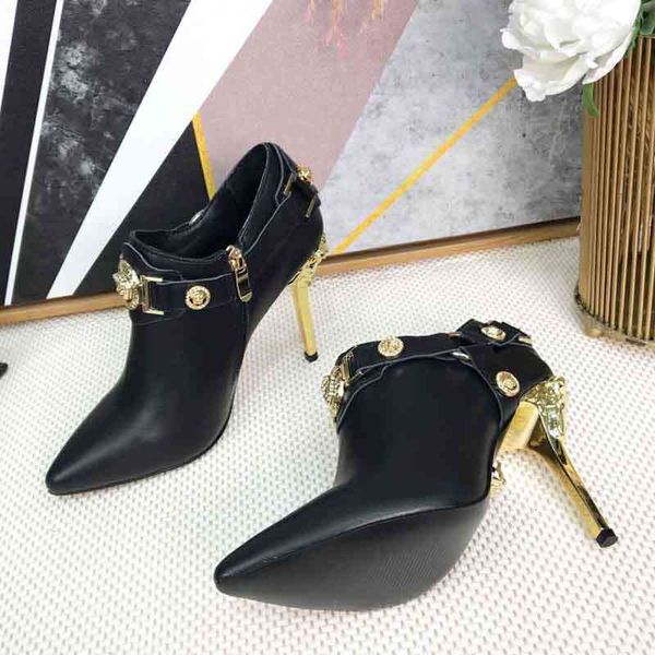 leather sandals genuine rivet spikes poined toes high heels shoes women lady wedding shoe pumps stiletto luxury designers womens slide, Black
leather sandals genuine rivet spikes poined toes high heels shoes women lady wedding shoe pumps stiletto luxury designers womens slide, Black