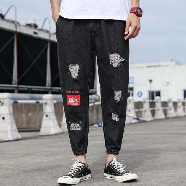 distressed ripped hole 2021 beam brand loose summer thin light-colored wide-legged beggar jeans teenagers harem pants trousers men's, Blue
distressed ripped hole 2021 beam brand loose summer thin light-colored wide-legged beggar jeans teenagers harem pants trousers men's, Blue