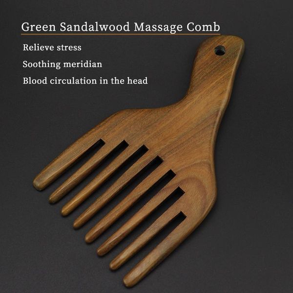 green sandalwood massage comb handmade fashionable wide tooth household hair styling tool brushes, Silver
green sandalwood massage comb handmade fashionable wide tooth household hair styling tool brushes, Silver