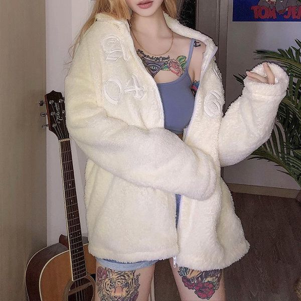 women's jackets winter jacket fleece embroidery lapel long sleeve zip-up loose coat, Black;brown
women's jackets winter jacket fleece embroidery lapel long sleeve zip-up loose coat, Black;brown