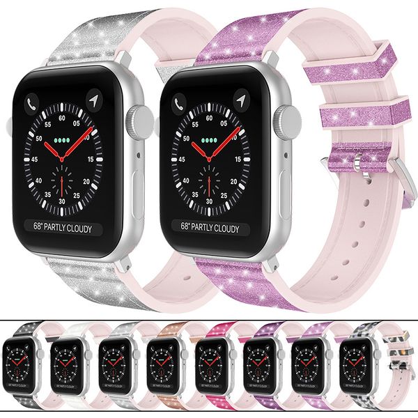 luxury blingbling glitter genuine leather strap for apple watch 7 6 5 4 3 series iwatch band watchband iwatch7 41mm 45mm 40mm 38mm 44mm 42mm
luxury blingbling glitter genuine leather strap for apple watch 7 6 5 4 3 series iwatch band watchband iwatch7 41mm 45mm 40mm 38mm 44mm 42mm