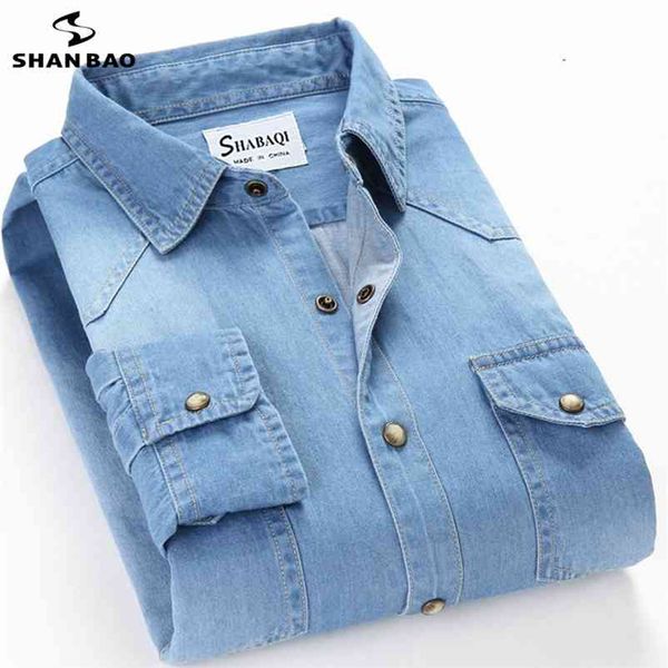 shanbao men's slim denim shirt spring luxury 100% cotton square collar pocket button fashion long sleeve shirt 210708, White;black
shanbao men's slim denim shirt spring luxury 100% cotton square collar pocket button fashion long sleeve shirt 210708, White;black