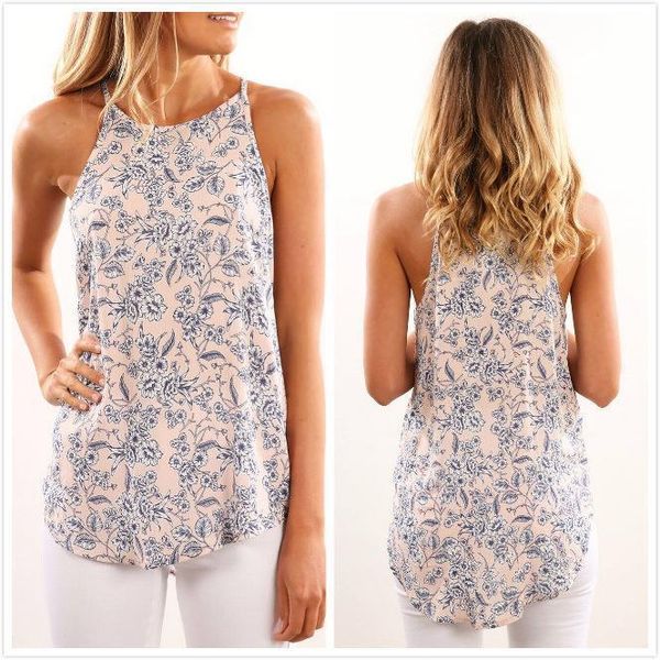 women shirt once floral ruffle chiffon blouse summer fashion vest blusas casual loose sleeveless ladies, White
women shirt once floral ruffle chiffon blouse summer fashion vest blusas casual loose sleeveless ladies, White