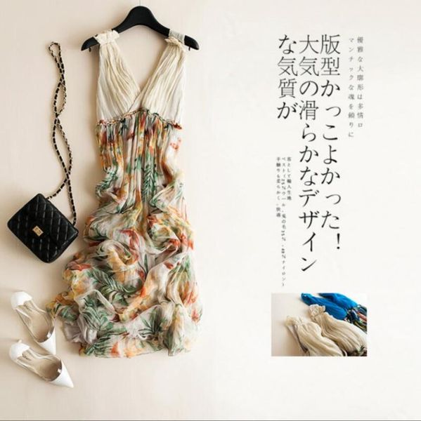 casual dresses 2021 fashion women clothing real silk print dress summer pattern v-neck loose lady beach, Black;gray
casual dresses 2021 fashion women clothing real silk print dress summer pattern v-neck loose lady beach, Black;gray