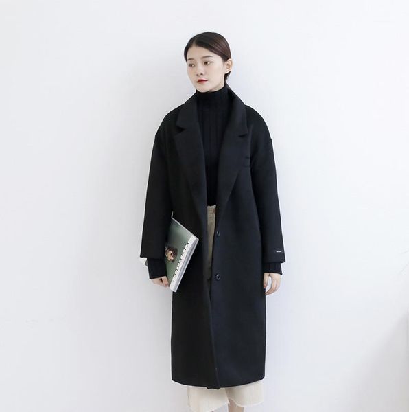 women's wool & blends guesod 2021 arrival plus size woolen outerwear winter women padded coat suit collar straight long thick, Black
women's wool & blends guesod 2021 arrival plus size woolen outerwear winter women padded coat suit collar straight long thick, Black