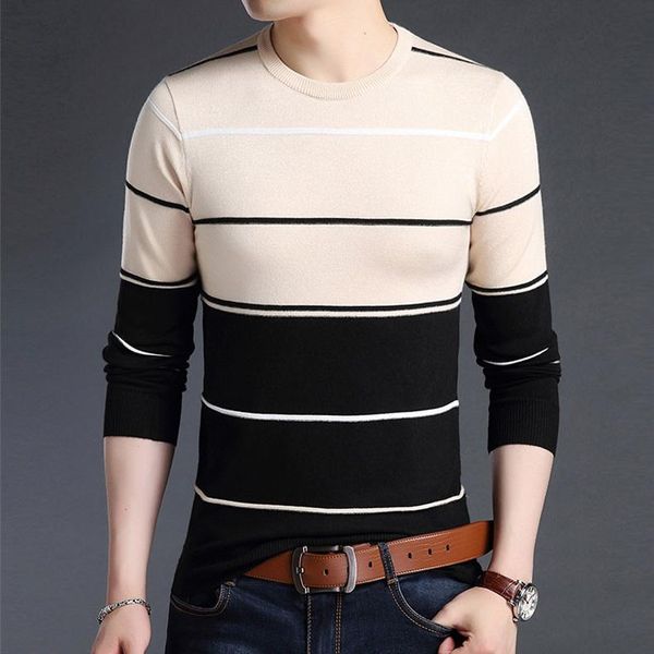 mwxsd casual men's winter o-neck striped pullover slim fit knitting mens cotton sweaters male pullovers1 kixe, White;black
mwxsd casual men's winter o-neck striped pullover slim fit knitting mens cotton sweaters male pullovers1 kixe, White;black