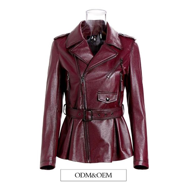 women's leather & faux turkey imported sheepskin 2021 spring autumn female short temperament ol commuter jacket motorcycle clothing, Black
women's leather & faux turkey imported sheepskin 2021 spring autumn female short temperament ol commuter jacket motorcycle clothing, Black