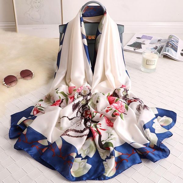 scarves autumn women luxury designer floral print silk scarf femme brand pashmina shawls and wraps long bandana foulard bufanda, Blue;gray
scarves autumn women luxury designer floral print silk scarf femme brand pashmina shawls and wraps long bandana foulard bufanda, Blue;gray