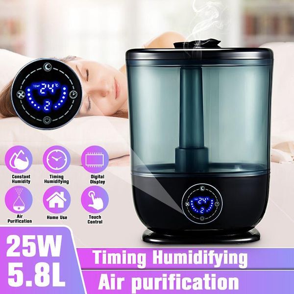 humidifiers 5.8l touch control / remote led ultrasonic air humidifier electric diffuser nebulizer aroma purifier for home office
humidifiers 5.8l touch control / remote led ultrasonic air humidifier electric diffuser nebulizer aroma purifier for home office