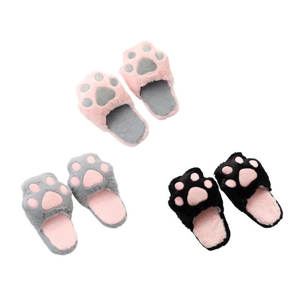 slippers q1fa women's shoes cartoon pink plush warm kawaii home flat non-slip cat claw, Black
slippers q1fa women's shoes cartoon pink plush warm kawaii home flat non-slip cat claw, Black