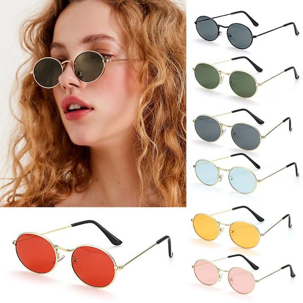 sunglasses fashion small metal frame oval women retro men's shades sun glasses summer vintage uv400 eyewear, White;black
sunglasses fashion small metal frame oval women retro men's shades sun glasses summer vintage uv400 eyewear, White;black