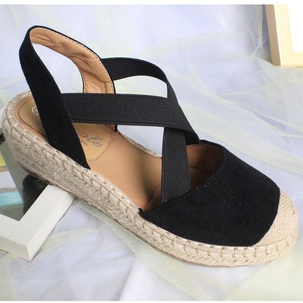 sandals women shoes suede wedges high ankle round toe casual slope head zandalias de verano mujer, Black
sandals women shoes suede wedges high ankle round toe casual slope head zandalias de verano mujer, Black