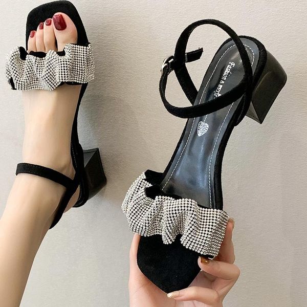 women sandals pumps heels shoes summer female ladies rhinestones design footwear, Black
women sandals pumps heels shoes summer female ladies rhinestones design footwear, Black