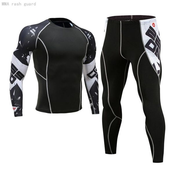 gym clothing men's sports underwear training set quick dry sweat track suits men running t-shirt fitness leggings tracksuit for 2 sets, White;black
gym clothing men's sports underwear training set quick dry sweat track suits men running t-shirt fitness leggings tracksuit for 2 sets, White;black