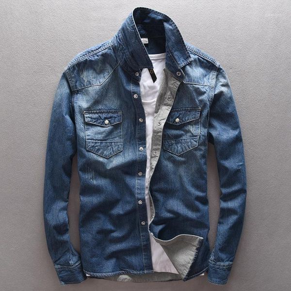 autumn men long sleeve casual denim shirts fashion vintage cowboy wash male solid slim cotton jeans shirt camiseta masculina men's, White;black
autumn men long sleeve casual denim shirts fashion vintage cowboy wash male solid slim cotton jeans shirt camiseta masculina men's, White;black