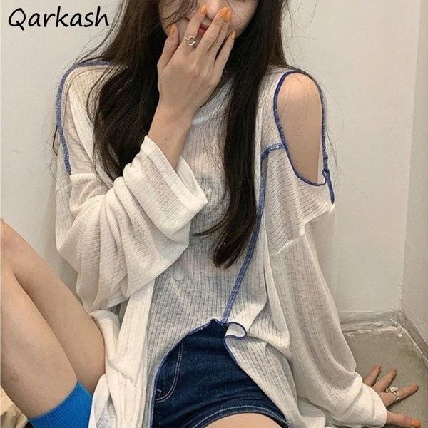 women's t-shirt women t-shirts long sleeve hollow out korean style all-match slit hem loose sun-proof fashion ins summer casual ulzzang, White
women's t-shirt women t-shirts long sleeve hollow out korean style all-match slit hem loose sun-proof fashion ins summer casual ulzzang, White