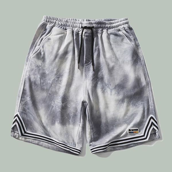 men's shorts vintage tie-dye striped print denim men harajuku hip hop casual five point pants summer streetwear cotton jogger, White;black
men's shorts vintage tie-dye striped print denim men harajuku hip hop casual five point pants summer streetwear cotton jogger, White;black