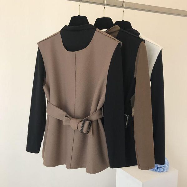 two piece dress amolapha women long sleeve tshirt + tweed belt vest coat suit t shirt+ waistcoat jacekt 2pcs set, White
two piece dress amolapha women long sleeve tshirt + tweed belt vest coat suit t shirt+ waistcoat jacekt 2pcs set, White