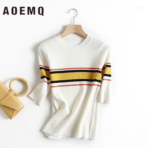 women's sweaters aoemq fashion thin 5 colors slim horizontal stripes print half sleeve women autumn sweater clothing1, White;black
women's sweaters aoemq fashion thin 5 colors slim horizontal stripes print half sleeve women autumn sweater clothing1, White;black