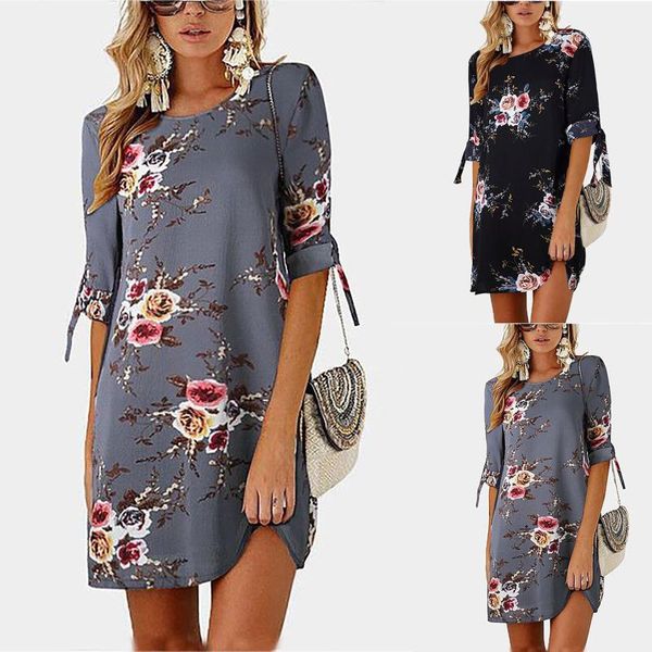 casual dresses 40# ladies vintage mini women's fashion chiffon print round neck tie three-quarter sleeve dress foral printing, Black;gray
casual dresses 40# ladies vintage mini women's fashion chiffon print round neck tie three-quarter sleeve dress foral printing, Black;gray