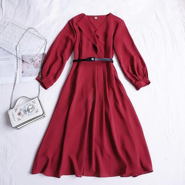 casual dresses elegant women autumn lantern sleeve bandage strap pleated ruffles belt dress vintage elastic slim high waist pullover midi, Black;gray
casual dresses elegant women autumn lantern sleeve bandage strap pleated ruffles belt dress vintage elastic slim high waist pullover midi, Black;gray