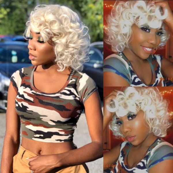 synthetic wigs tinashe beauty short 14" white 613 blonde hair bob wig loose wave bouncy curl cosplay female for women with bangs, Black
synthetic wigs tinashe beauty short 14" white 613 blonde hair bob wig loose wave bouncy curl cosplay female for women with bangs, Black