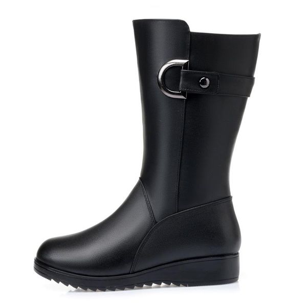 boots comemore knee women genuine leather winter comfortable warm wool women's long shoes snow, Black
boots comemore knee women genuine leather winter comfortable warm wool women's long shoes snow, Black
