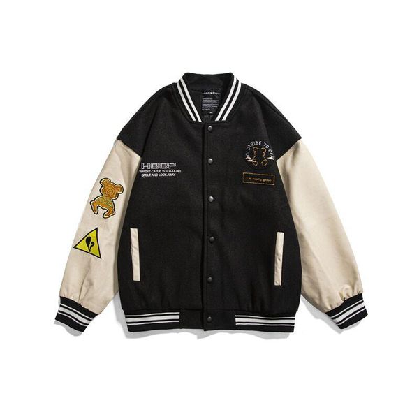 men's jackets 2021 autumn bear letter embroid baseball jacket bomber coat campus chic, Black;brown
men's jackets 2021 autumn bear letter embroid baseball jacket bomber coat campus chic, Black;brown