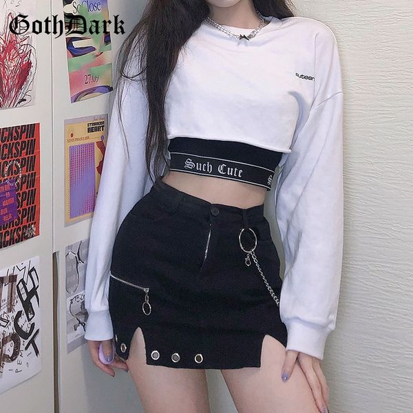 goth dark such cute black letter printed gothic camis hip hop white loose women long sleeve crop t-shirts fashion two piece set
goth dark such cute black letter printed gothic camis hip hop white loose women long sleeve crop t-shirts fashion two piece set
