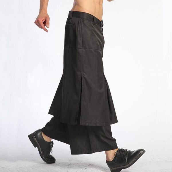 united europe the states casual spring and summer personality fake two-piece pants black loose button trousers/ 29-40 men's
united europe the states casual spring and summer personality fake two-piece pants black loose button trousers/ 29-40 men's