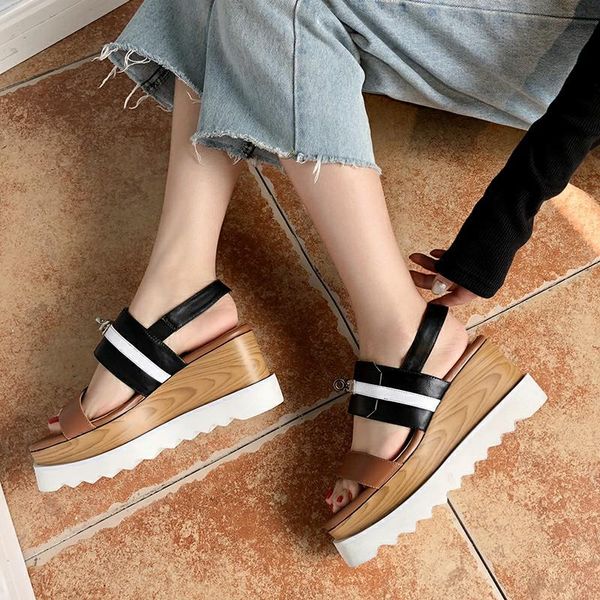dress shoes dilalula 2021 plus size 33-42 genuine cow leather sandals women mixed color platform wedges ladies woman, Black
dress shoes dilalula 2021 plus size 33-42 genuine cow leather sandals women mixed color platform wedges ladies woman, Black