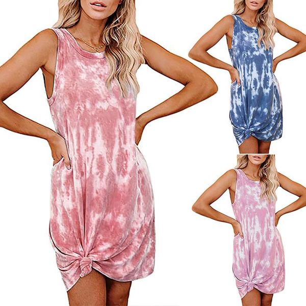women's summer fashion tie-dye printed loose sleeveless vest dress casual dresses, Black;gray
women's summer fashion tie-dye printed loose sleeveless vest dress casual dresses, Black;gray