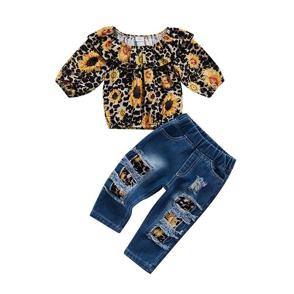 clothing sets baby girls two-piece clothes set, leopard and floral printed pattern pullover elastic waist jeans, White
clothing sets baby girls two-piece clothes set, leopard and floral printed pattern pullover elastic waist jeans, White