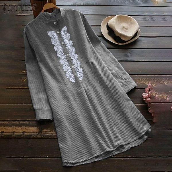vintage striped long shirt women spring blouse casual full sleeve lace patchwork femme robe blusas tunic chemise women's blouses & shi, White
vintage striped long shirt women spring blouse casual full sleeve lace patchwork femme robe blusas tunic chemise women's blouses & shi, White