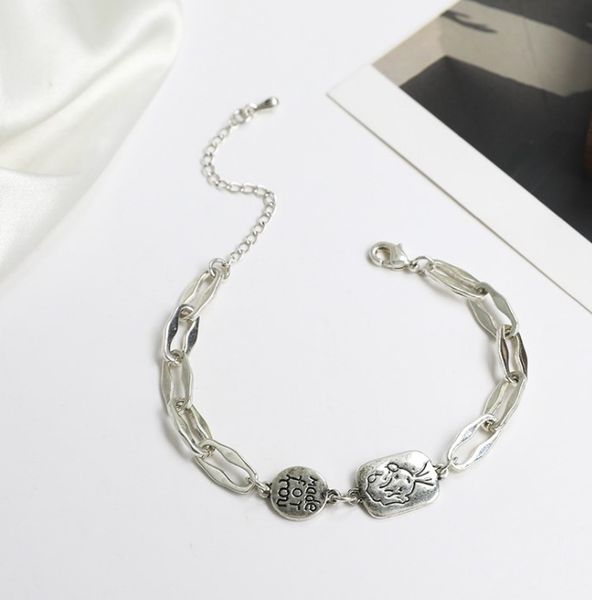 temperament simple little boy chain personality hip hop letter hand adornment cute cartoon crowd adjustable bracelet, Black
temperament simple little boy chain personality hip hop letter hand adornment cute cartoon crowd adjustable bracelet, Black