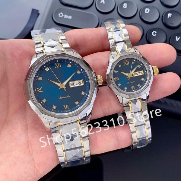 wristwatches luxury men women steel band watches automatic self-wind mechanical watch waterproof clock business calendar couples, Slivery;brown
wristwatches luxury men women steel band watches automatic self-wind mechanical watch waterproof clock business calendar couples, Slivery;brown