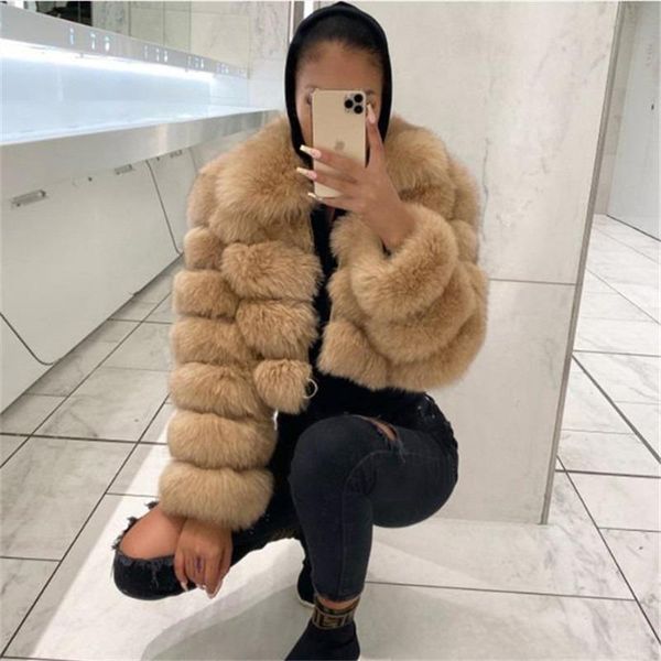 women's fur & faux high luxury jacket women fluffy turn down collar thick warm coat plus size winter clothes, Black
women's fur & faux high luxury jacket women fluffy turn down collar thick warm coat plus size winter clothes, Black