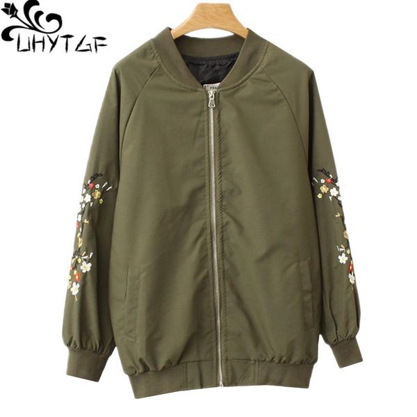 women's jackets uhytgf autumn for women fashion embroidery loose 3xl plus size outerwear female zipper casing bomber jacket 536, Black;brown
women's jackets uhytgf autumn for women fashion embroidery loose 3xl plus size outerwear female zipper casing bomber jacket 536, Black;brown