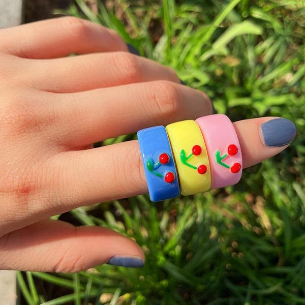 wedding rings aomu 1pc 2021 macaron blue yellow pink color resin cherry pattern for women cute bohemia geometric jewelry gifts, Slivery;golden
wedding rings aomu 1pc 2021 macaron blue yellow pink color resin cherry pattern for women cute bohemia geometric jewelry gifts, Slivery;golden